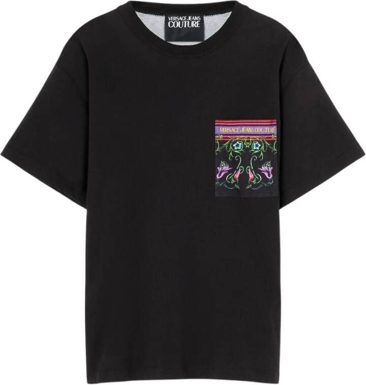 Versace Jeans Couture Stijlvolle Zwarte Katoenen T-Shirt voor Heren Black Heren