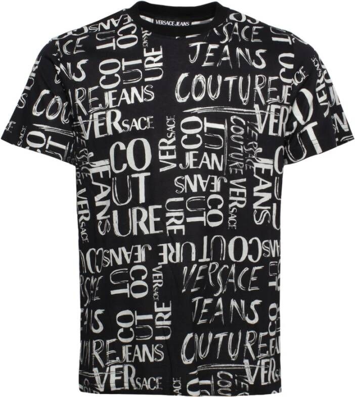 Versace Jeans Couture T-shirt Korte Mouw T-SHIRT 74GAH6S2 76UP600 BLACK - Foto 2
