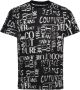 Versace Jeans Couture Katoenen Doodle Logo T-Shirt Zwart Black Heren - Thumbnail 3