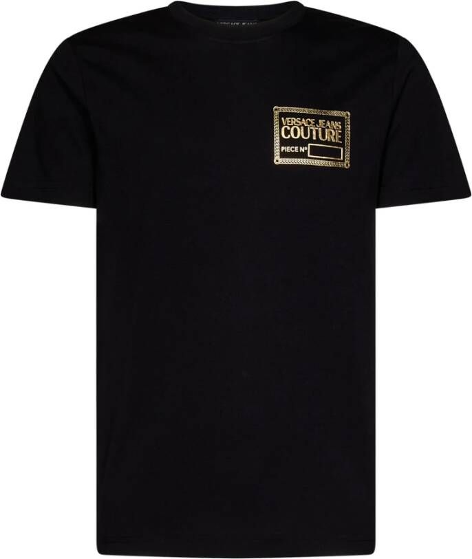 Versace Jeans Couture Zwarte Stijlvolle T-shirt voor Heren Black Heren