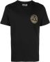 Versace Jeans Couture Zwarte T-shirts en Polos met Metallic Goud V-Embleem Logo Black Heren - Thumbnail 1