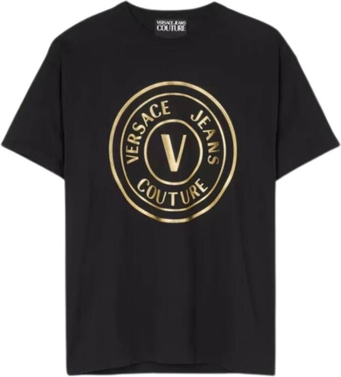 Versace Jeans Couture Zwarte T-shirt en Polo Collectie Black Heren