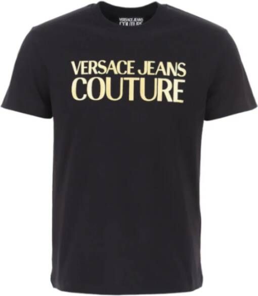 Versace Jeans Couture Zwarte T-shirts en Polos Black Heren