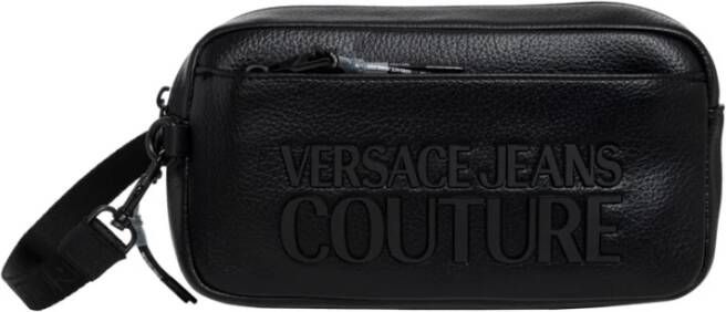 Versace Jeans Couture Tactile Logo Handtas in Zwart Black Dames