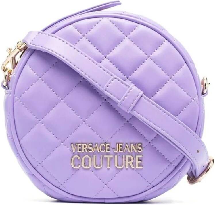 Versace Jeans Couture Stijlvolle Iris Schoudertas Purple Dames