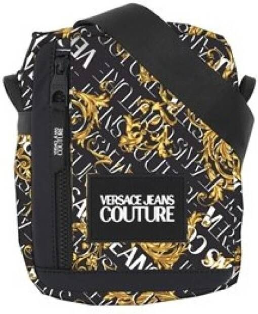 Versace Jeans Couture Stijlvolle Cross Body Tas voor Mannen Black Heren