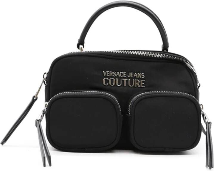 Versace Jeans Couture Veelzijdige Handtas met Verstelbare Band en Ritssluiting Black Dames