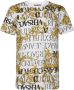 Versace Jeans Couture Christer T-shirt met barokke print en Men`s 73GAH6S0-JS099 Gold Logo Wit Heren - Thumbnail 15