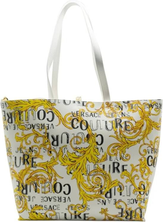 Versace Jeans Couture Witte Schoudertas met Barokprint en Afneembare Pouch Multicolor Dames - Foto 10