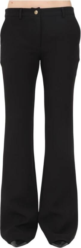 Versace Jeans Couture Pantalone bootcut con tasche laterali e zip donna Nero Zwart Dames