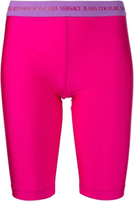 Versace Jeans Couture Sport Rechtbank Shorts Pink Dames
