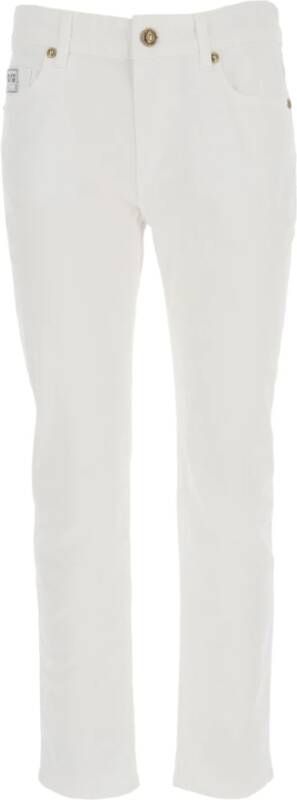 Versace Jeans Couture Melissa Slim-Fit Jeans in Wit White Dames