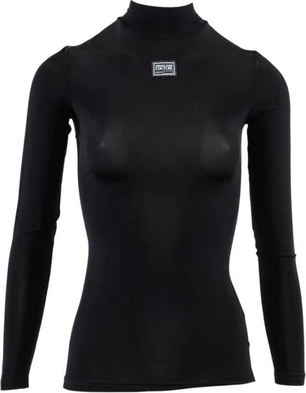 Versace Jeans Couture Turtleneck with Logo Zwart Dames