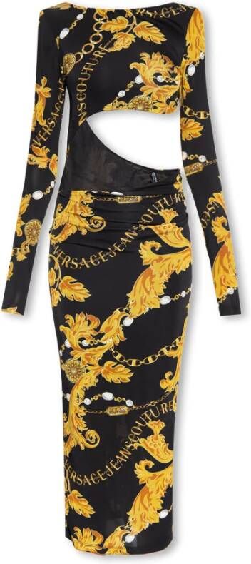 Versace Jeans Couture Uitgesneden jurk Zwart Dames