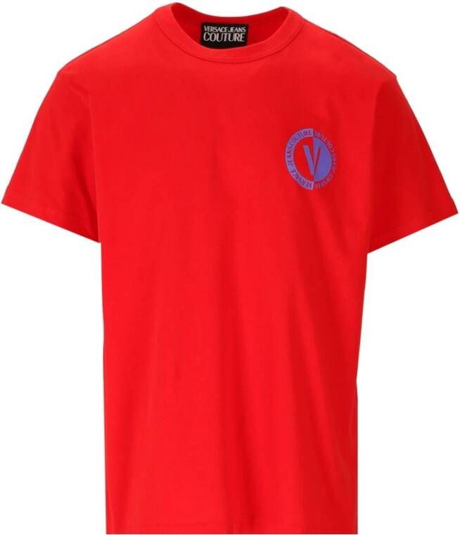 Versace Jeans Couture V-Emblem RED T-Shirt Rood Heren