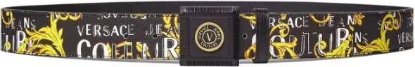 Versace Jeans Couture V-Emblem riem zwart 74Ya6F51 Zs687 G89 Zwart Unisex