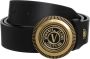 Versace Jeans Couture Zwarte leren riem met logogesp Multicolor - Thumbnail 3