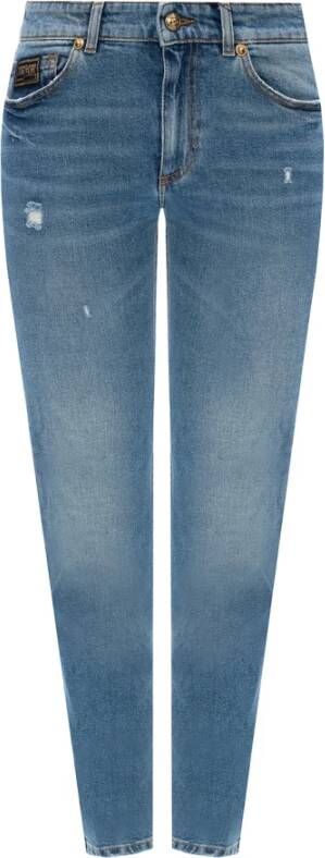 Versace Jeans Couture Verontruste jeans Blauw Dames