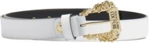 Versace Jeans Couture Taille Riem in Effen Kleur met Gouden Details White Dames