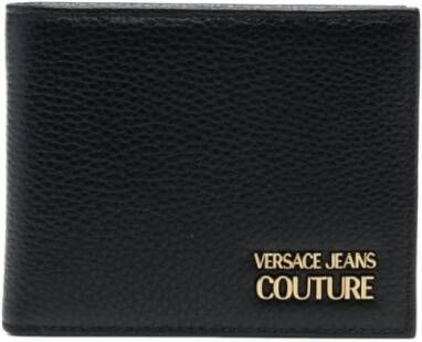 Versace Jeans Couture Zwarte Herenportemonnees Stijlvol en Prakch Black Heren