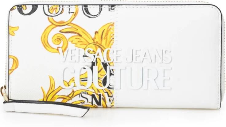 Versace Jeans Couture Wit Barok Print Portemonnee White Dames