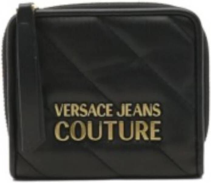 Versace Jeans Couture Gewatteerde Zwarte Portemonnee voor Dames Black Dames