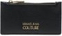 Versace Jeans Couture Zwarte Leren Kaarthouder met Metalen Logo Black Heren - Thumbnail 1