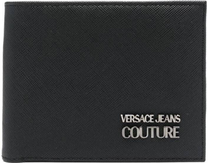 Versace Jeans Couture Zwarte Portemonnees voor Heren Stijlvol en Georganiseerd Black Heren