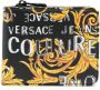 Versace Jeans Couture Zwarte Leren Portemonnees voor Moderne Mannen Black Heren - Thumbnail 1