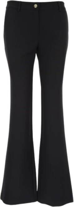 Versace Jeans Couture Pantalone bootcut con tasche laterali e zip donna Nero Zwart Dames