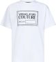 Versace Jeans Couture Witte T-shirts en Polos met Contrasterende Logo Print White Heren - Thumbnail 1