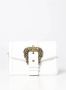 Versace Jeans Couture Witte Imitatieleer Accordeon Tas met Barok Parels White Dames - Thumbnail 10