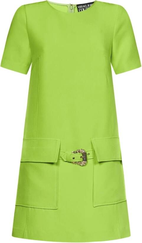Versace Jeans Couture Women Clothing Dress Green Ss23 Groen Dames