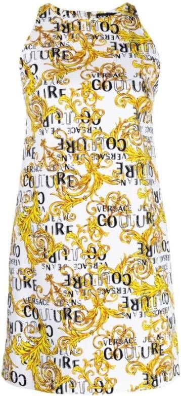 Versace Jeans Couture Women Clothing Dress White Ss23 Wit Dames