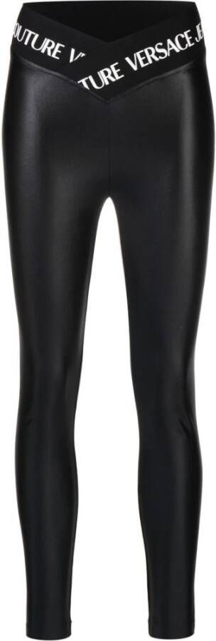 Versace Jeans Couture Women Clothing Leggings Black Ss23 Zwart Dames