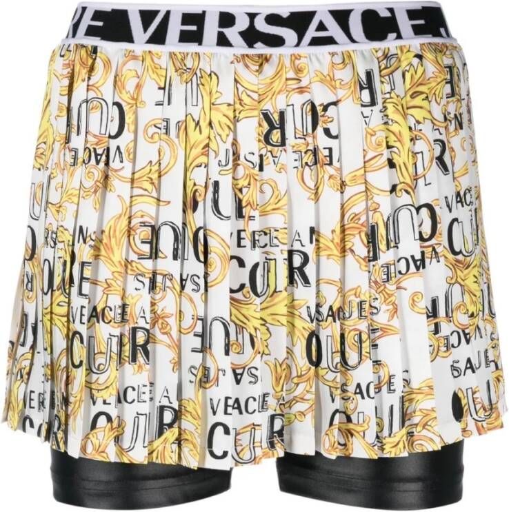 Versace Jeans Couture Women Clothing Shorts White Ss23 Wit Dames