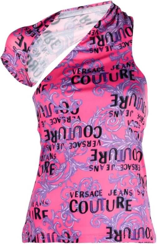 Versace Jeans Couture Women Clothing Topwear Pink Ss23 Roze Dames