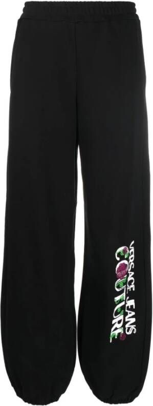 Versace Jeans Couture Women Clothing Trousers Black Ss23 Zwart Dames