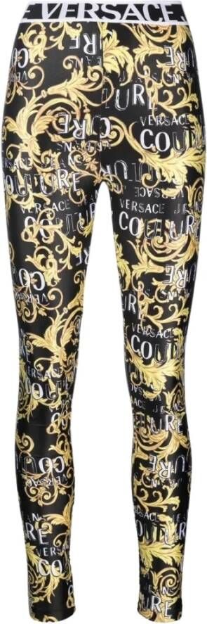 Versace Jeans Couture Women Legging Baroque Black Meerkleurig Dames