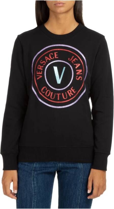 Versace Jeans Couture women sweatshirt V-Emblem Zwart Dames