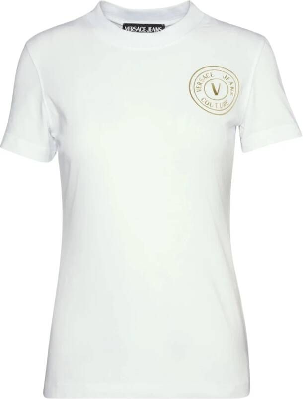 Versace Jeans Couture Women Vemblem Tee White Wit Dames
