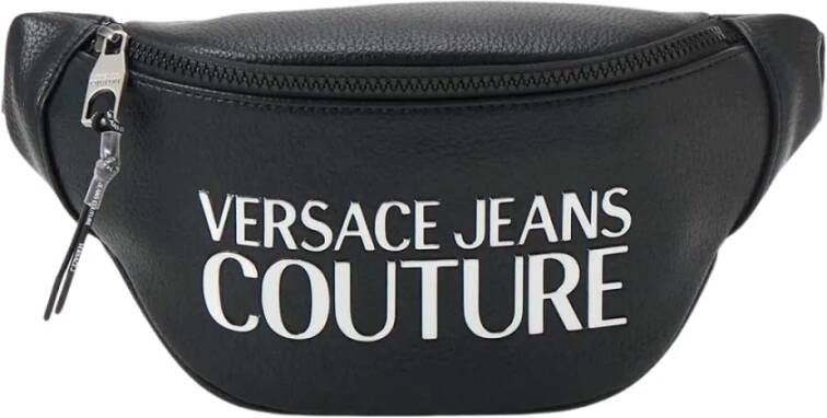 Versace Jeans Couture Zilveren Logo Heuptas Uniek Zwart Black Heren