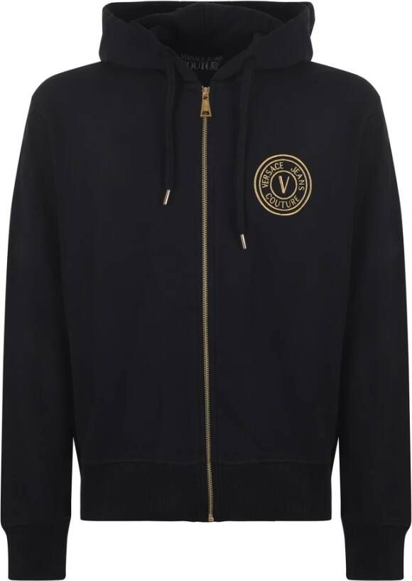 Versace Jeans Couture Zipped Hoodie Zwart Heren