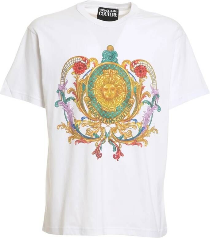Versace Jeans Couture Zonnebrambarokke t -shirt Wit Dames