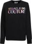 Versace Jeans Couture Zwart Sweatshirt met Reliëflogo Zwart Dames - Thumbnail 1