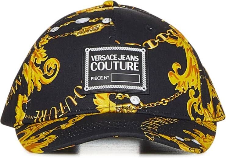 Versace Jeans Couture Zwarte hoeden Stijlvol ontwerp ***cv Black Heren