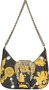 Versace Jeans Couture Zwarte Barok Print Hobo Schoudertas met Afneembare Band Black Dames - Thumbnail 3