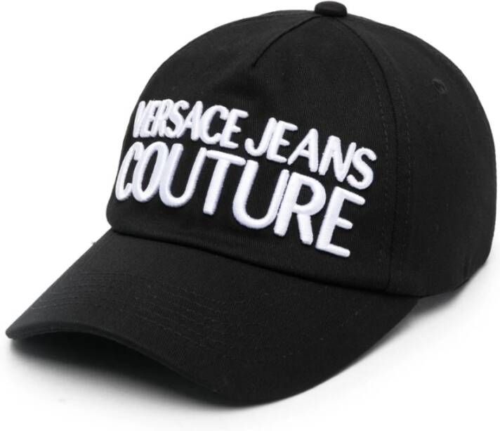 Versace Jeans Couture Zwarte hoeden Stijlvol ontwerp Zwart Heren