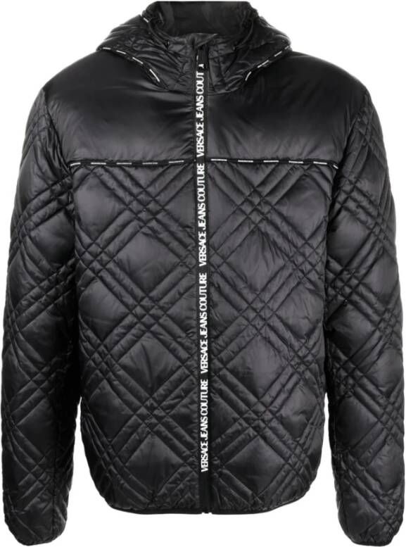 Versace Jeans Couture Zwarte Jassen Stijlvol Ontwerp Zwart Heren