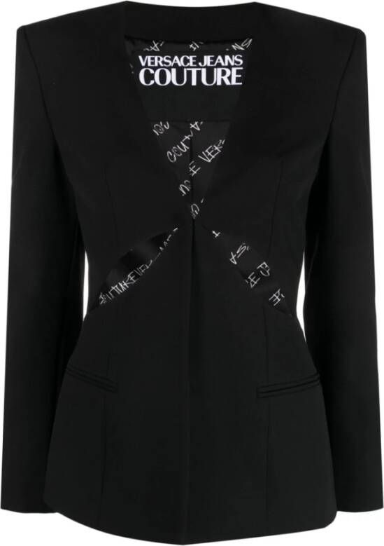 Versace Jeans Couture Zwarte Jassen van Zwart Dames